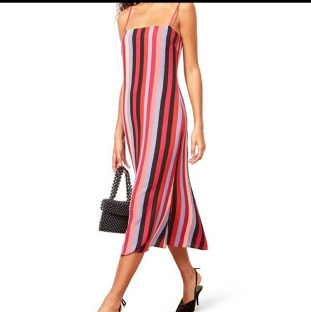 Reformation Rosaly Isabel Striped Dress Sz 6